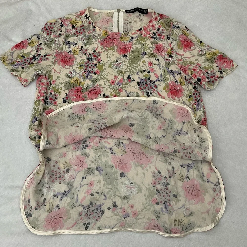 Zara floral blouse woman’s - Picture 5 of 11